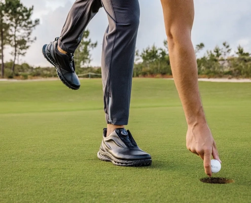 Golfski čevelj ECCO GOLF BIOM C5 Premium z gumbom BOA in usnjenim zgornjim delom